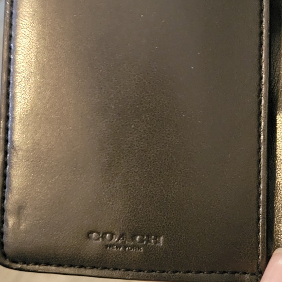 COACH Signature Envelope Wallet F32485 Smoke Black Medium NWT - Picture 8 of 11